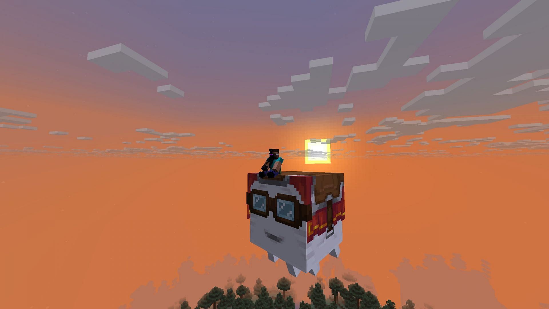 Happy ghast will be the second way to fly in Minecraft after elytra (Image via Sportskeeda Gaming || Mojang Studios)